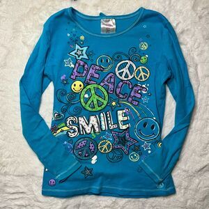Blue Peace Smile Longsleeve shirt